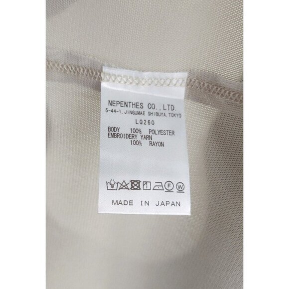 Needles Poly Mesh V-Neck Cardigan in Taupe Size M New - Picture 15 of 16